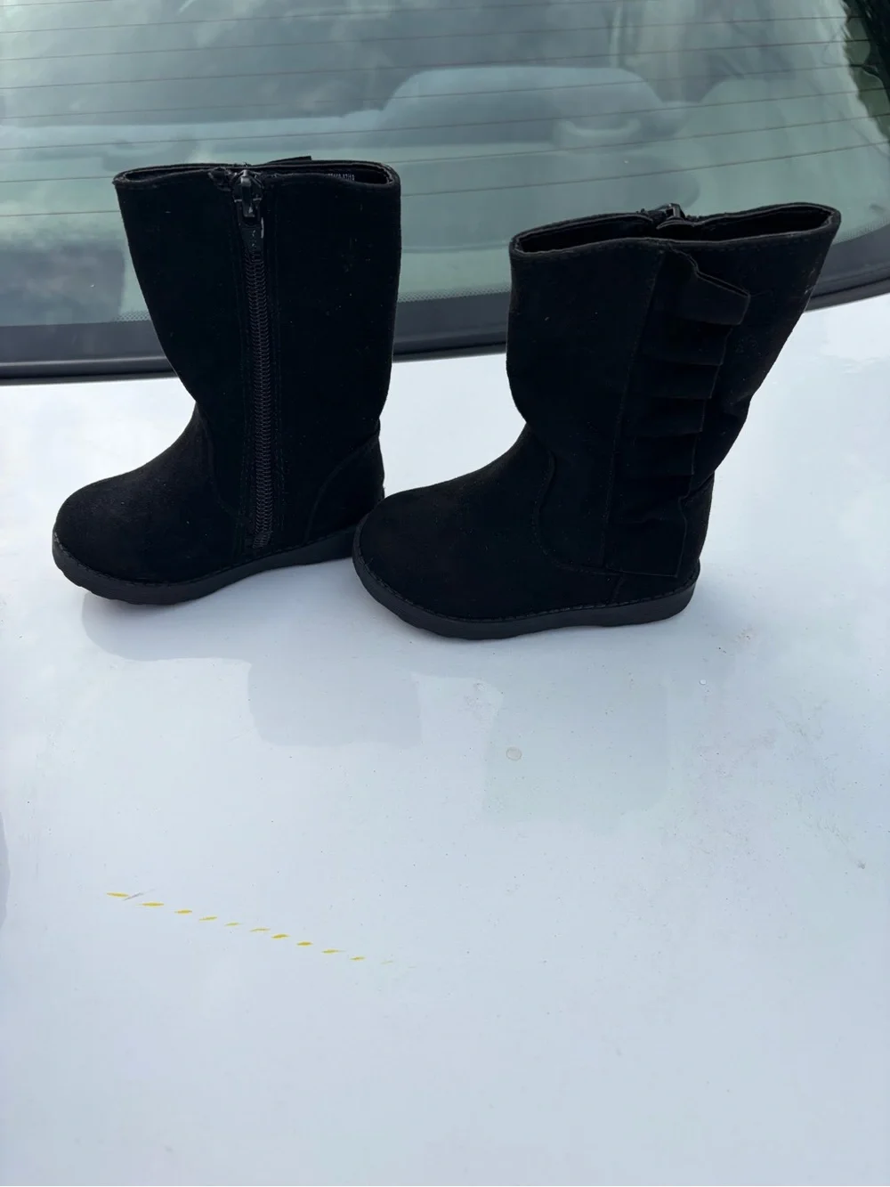 Cat & Jack Kids Black Mid-Calf Zip Boots